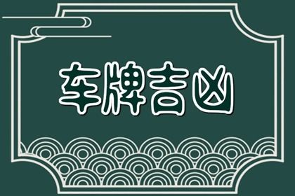 车牌号的谐音读